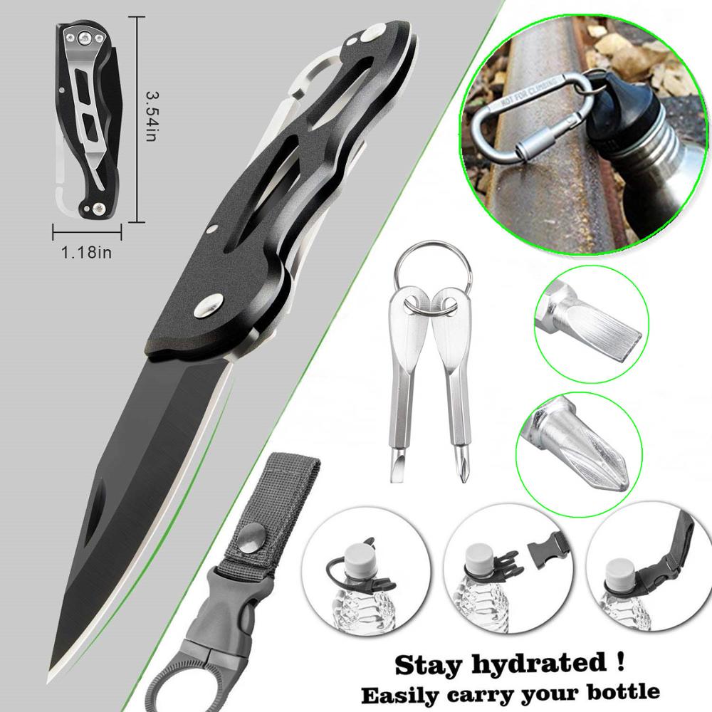 18-in-1 Tactical Survival Pen with LED Flashlight & Glass Breaker – Emergency Self Defense Tool