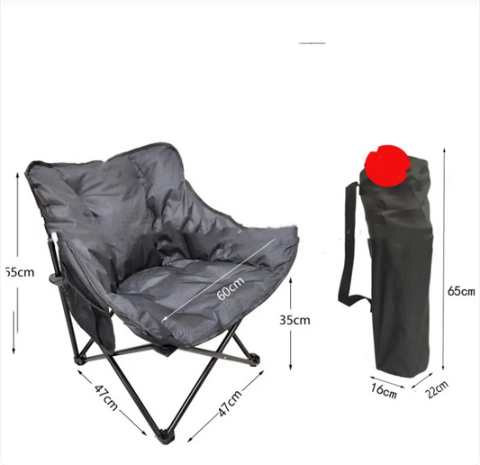 Portable Folding Moon Camping Chair – Lightweight Outdoor Lounge Seat